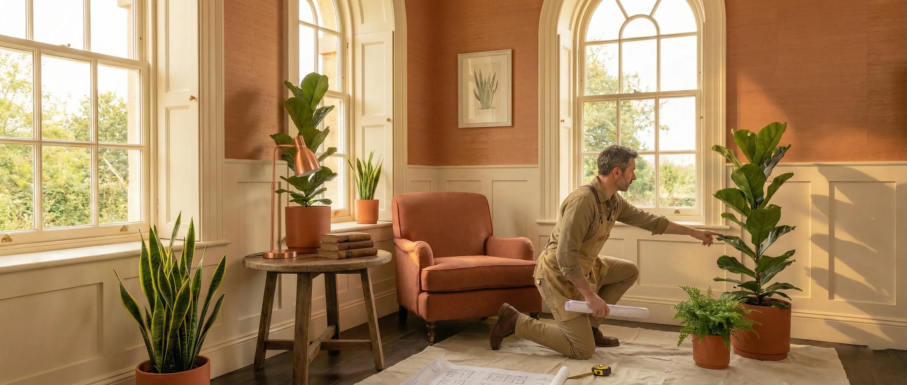 Professional contractors and construction workers on renovation projects